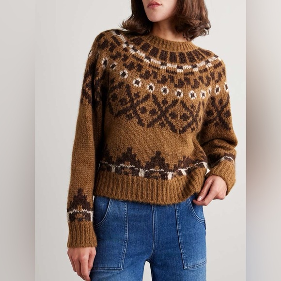 NWT Frame Fair Isle Sweater in Brown - Picture 8 of 11